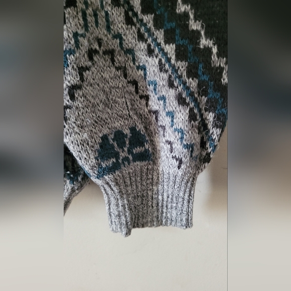 Mens XL vintage Massimo Acrylic wool blend sweater - clovers lucky made in italy - Picture 4 of 11